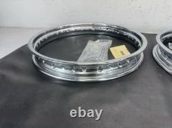 1960-1969 Honda Dream Front And Rear Wheel Rims With Chrome Spoke Set