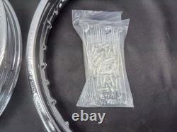 1960-1969 Honda Dream Front And Rear Wheel Rims With Chrome Spoke Set