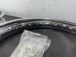 1960-1969 Honda Dream Front And Rear Wheel Rims With Chrome Spoke Set