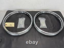 1960-1969 Honda Dream Front And Rear Wheel Rims With Chrome Spoke Set