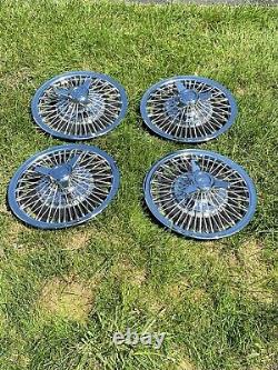 1964-1966 Chevrolet Impala Original 14 Wire Spoke Hubcap Set (4) Nova Chevelle