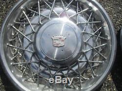 1975 to 1984 Cadillac Deville wire spoke 15 inch hubcaps wheel covers beaters