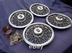 1981-87 Oldsmobile Cutlass Supreme Nos 14 Wire Spoke Hubcaps Wheel Covers Set