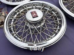 1981-87 Oldsmobile Cutlass Supreme Nos 14 Wire Spoke Hubcaps Wheel Covers Set