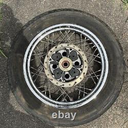 1982 Honda CB650 CB 650 Spoke Spoked Rear Wheel And Tire 17 MT 2.5 Chrome