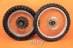 1987 86-87 TT350 XT350 OEM Front Rear Wheel Set Hub Rim Spokes Tire Center