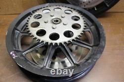 1987 Harley Sportster 883 Xlh883 Front & Rear Wheel Set Pair With Rotors 9 Spoke