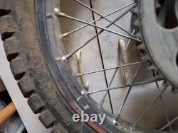 1988 HONDA NX125 NX 125 original COMPLETE REAR WHEEL RIM HUB SPOKED