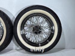 1990 Harley Electra Glide Touring Front Rear Wheel Rim Tire Spoked MT90B16 16