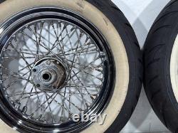 1990 Harley Electra Glide Touring Front Rear Wheel Rim Tire Spoked MT90B16 16