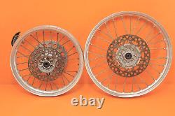 1992 90-97 KX80 KX 80 OEM Front Rear Wheel Set Hub Rim Spokes Center Rotor 14/17