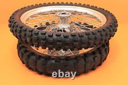 1993 89-01 RM80 RM 80 OEM Front Rear Wheel Set Hub Rim Center Spokes Tire 14/17