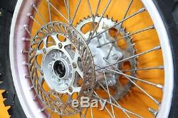 1996 90-96 KX250 KX 250 OEM Front Rear Wheel Set Hub Rim Spokes Tire Rotor