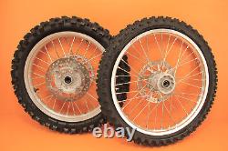 1998 97-99 CR250R CR250 OEM Front Rear Wheel Set Hub Rim Spokes Center Tire