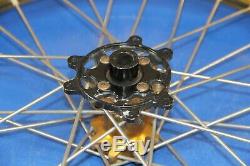 1998 97-99 CR250R Front Rear Wheel Hub Excel Spokes Rims Takasago 21/19 Gold