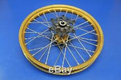 1998 97-99 CR250R Front Rear Wheel Hub Excel Spokes Rims Takasago 21/19 Gold