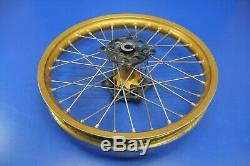 1998 97-99 CR250R Front Rear Wheel Hub Excel Spokes Rims Takasago 21/19 Gold