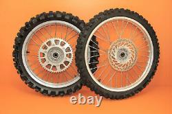 1999 97-99 CR250R CR250 Front Rear Wheel Set Hub Rim Spokes Tire Center Rotor