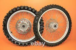 1999 97-99 CR250R CR250 Front Rear Wheel Set Hub Rim Spokes Tire Center Rotor