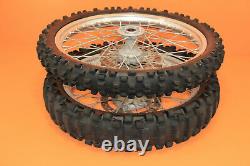 1999 97-99 CR250R CR250 Front Rear Wheel Set Hub Rim Spokes Tire Center Rotor