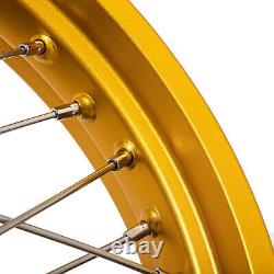 19X3 & 17X4.25 Front Rear Spoke Wheel For BMW G310GS Gold Rim Black Hub Set