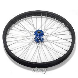 19 & 16 Spoke Front Rear Wheels Black Rims Blue Hubs Set for Talaria Sting 2022