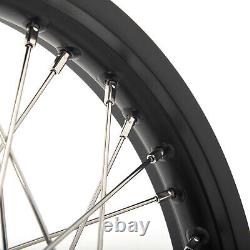 19 & 16 Spoke Front Rear Wheels Black Rims Blue Hubs Set for Talaria Sting 2022