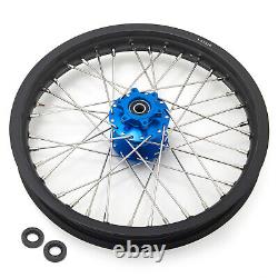 19 & 16 Spoke Front Rear Wheels Black Rims Blue Hubs Set for Talaria Sting 2022