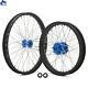 19 & 16 Spoke Front Rear Wheels Blue Hubs Black Rims Set For Talaria Sting Xxx