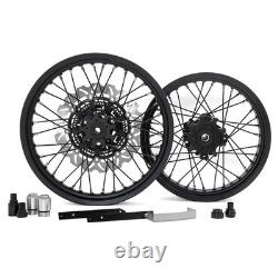 19''x17'' Front Rear Spoke Wheels Black Rims Disc set for Honda CB400X CB 400 X