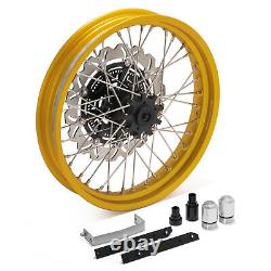 19''x17'' Front Rear Spoked Wheels Gold Rims Black Hub Disc for Honda CB 400 X