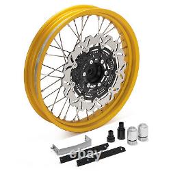 19''x17'' Front Rear Wheels Gold Rims Black Hub Spokes Disc set for Honda CB400X