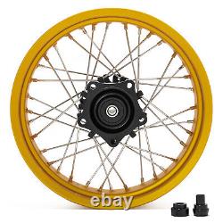 19''x17'' Front Rear Wheels Gold Rims Black Hub Spokes Disc set for Honda CB400X