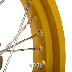 19''x17'' Front Rear Wheels Gold Rims Black Hub Spokes Disc set for Honda CB400X