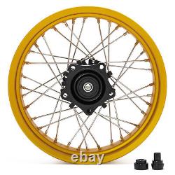 19''x17'' Spoke Front Rear Wheels Disc Gold Rims Black Hub for Honda CB 400 X