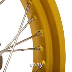 19''x17'' Spoke Front Rear Wheels Disc Gold Rims Black Hub for Honda CB 400 X