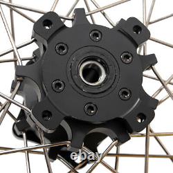 19''x17'' Spoke Front Rear Wheels Disc Gold Rims Black Hub for Honda CB 400 X