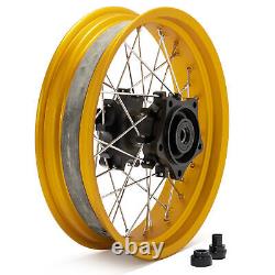 19x17 Front & Rear Spoked Wheels Gold Rims Black Hub Disc for Honda CB 400 X