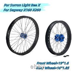 19x1.6 16x1.85 Spoke Front Rear Wheels Rims Hubs For Sur Ron Light Bee X LB X