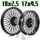 19x2.5 17x4.5 Fat Spoke Wheels Rim For Harley Choppers Dyna Low Rider Street Bob