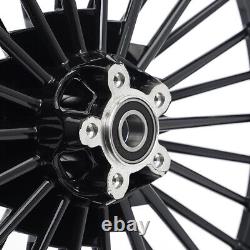 19x2.5 17x4.5 Fat Spoke Wheels for Harley Dyna Street Bob Softail Fatboy 08-17