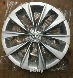 1X 16 10-Spoke Silver Hubcap Wheelcover Fits Toyota CAMRY 2015 2016 2017