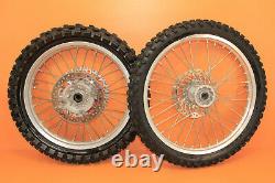 2000 00-01 CR250R CR250 Factory Front Rear Wheel Set Hub Rim Spokes Center Tire