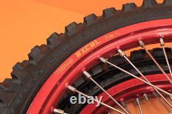 2000 99-02 KX250 KX 250 EXCEL Red Front Rear Wheel Set Hub Rim Spokes Tire 19/21