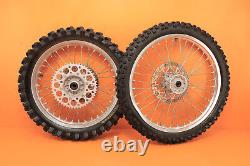 2003 01-08 RM250 RM 250 OEM Front Rear Wheel Set Hub Rim Spokes Tire 21/19