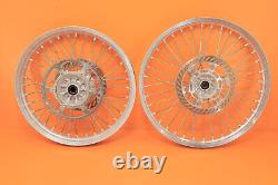 2003 03 KX125 KX 125 OEM Front Rear Wheel Set Hub Rim Spokes Center Rotor 19/21