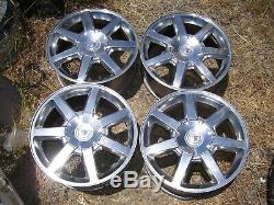 2003-2011 Cadillac Cts Sts Oem 17 Inch Polished 7 Spoke Staggered Wheel Rim Set