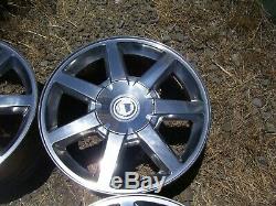 2003-2011 Cadillac Cts Sts Oem 17 Inch Polished 7 Spoke Staggered Wheel Rim Set