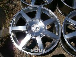 2003-2011 Cadillac Cts Sts Oem 17 Inch Polished 7 Spoke Staggered Wheel Rim Set