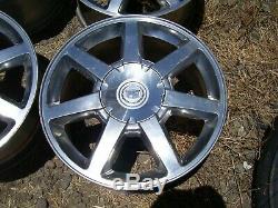 2003-2011 Cadillac Cts Sts Oem 17 Inch Polished 7 Spoke Staggered Wheel Rim Set